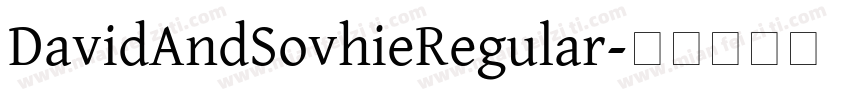 DavidAndSovhieRegular字体转换