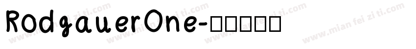 RodgauerOne字体转换