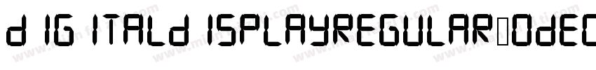 DigitalDisplayRegular-ODEO字体转换