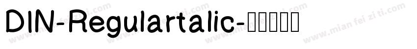 DIN-Regulartalic字体转换
