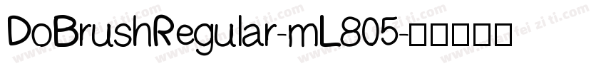 DoBrushRegular-mL805字体转换