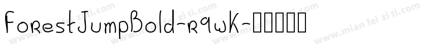 ForestJumpBold-r9wK字体转换