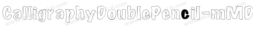 CalligraphyDoublePencil-mMDP字体转换