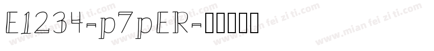 E1234-p7pER字体转换