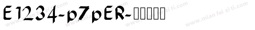 E1234-p7pER字体转换