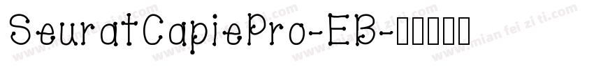 SeuratCapiePro-EB字体转换