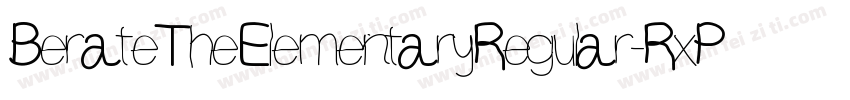BerateTheElementaryRegular-RxPW字体转换