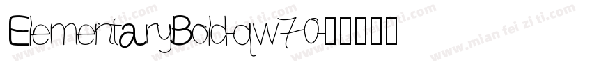 ElementaryBold-qw70字体转换