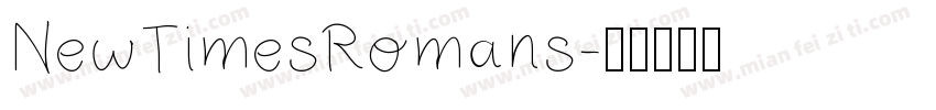 NewTimesRomans字体转换