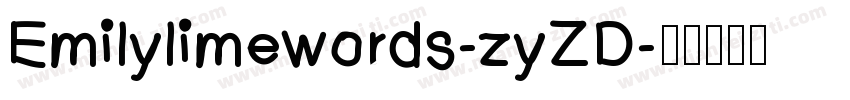 Emilylimewords-zyZD字体转换