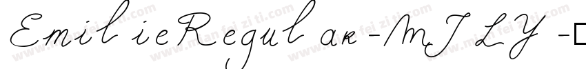 EmilieRegular-MJLY字体转换