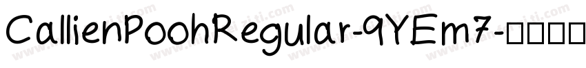 CallienPoohRegular-9YEm7字体转换