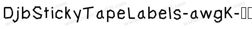 DjbStickyTapeLabels-awgK字体转换