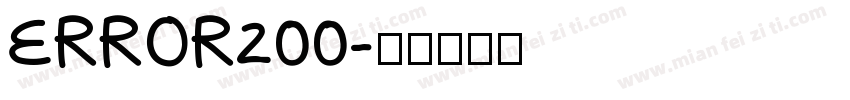 ERROR200字体转换