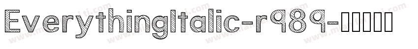 EverythingItalic-r989字体转换