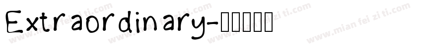 Extraordinary字体转换