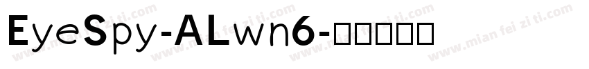 EyeSpy-ALwn6字体转换