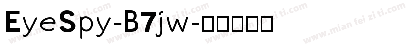 EyeSpy-B7jw字体转换
