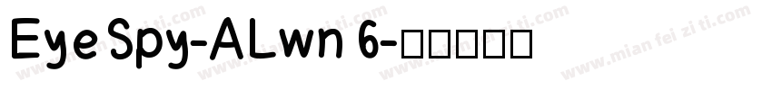 EyeSpy-ALwn6字体转换