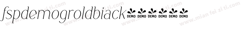fspdemogroldbiack字体转换