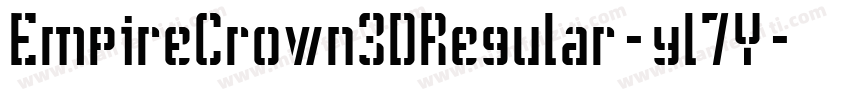 EmpireCrown3DRegular-yl7Y字体转换