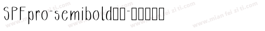 SPFpro-semibold字体字体转换