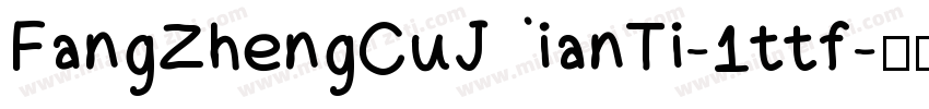 FangZhengCuJianTi-1ttf字体转换