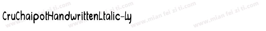 CruChaipotHandwrittenLtalic-LyX4字体转换