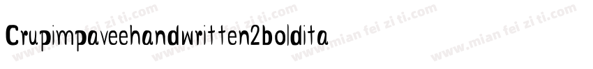 Crupimpaveehandwritten2bolditalic-Yg4O字体转换