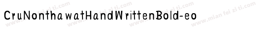 CruNonthawatHandWrittenBold-eoBB字体转换