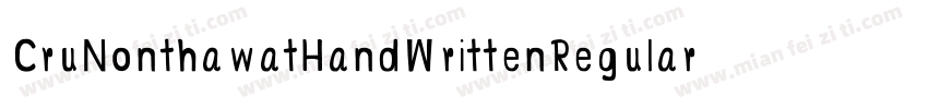 CruNonthawatHandWrittenRegular-Eyvl字体转换