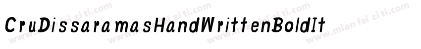 CruDissaramasHandWrittenBoldItalic-2rPX字体转换