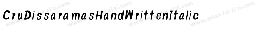 CruDissaramasHandWrittenItalic-My1v字体转换