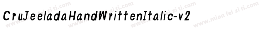CruJeeladaHandWrittenItalic-v21L字体转换
