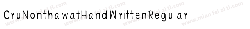 CruNonthawatHandWrittenRegular-Eyvl字体转换