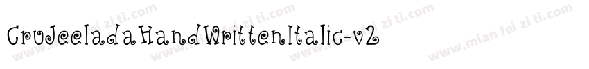 CruJeeladaHandWrittenItalic-v21L字体转换