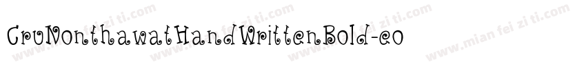 CruNonthawatHandWrittenBold-eoBB字体转换