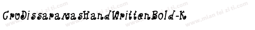 CruDissaramasHandWrittenBold-Kyle字体转换