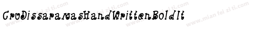 CruDissaramasHandWrittenBoldItalic-2rPX字体转换