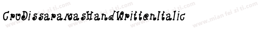 CruDissaramasHandWrittenItalic-My1v字体转换