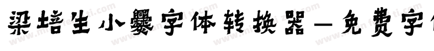 梁培生小爨字体转换器字体转换