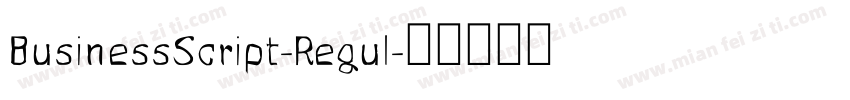 BusinessScript-Regul字体转换