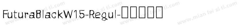 FuturaBlackW15-Regul字体转换
