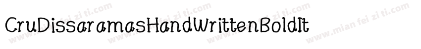 CruDissaramasHandWrittenBoldItalic-2rPX字体转换