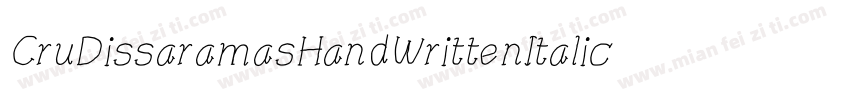 CruDissaramasHandWrittenItalic-My1v字体转换