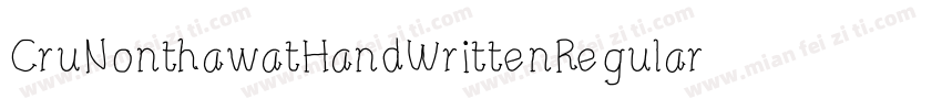 CruNonthawatHandWrittenRegular-Eyvl字体转换