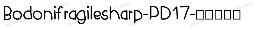 Bodonifragilesharp-PD17字体转换