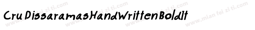 CruDissaramasHandWrittenBoldItalic-2rPX字体转换