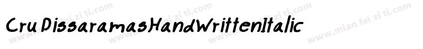 CruDissaramasHandWrittenItalic-My1v字体转换