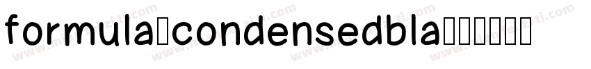 formula-condensedbla字体转换